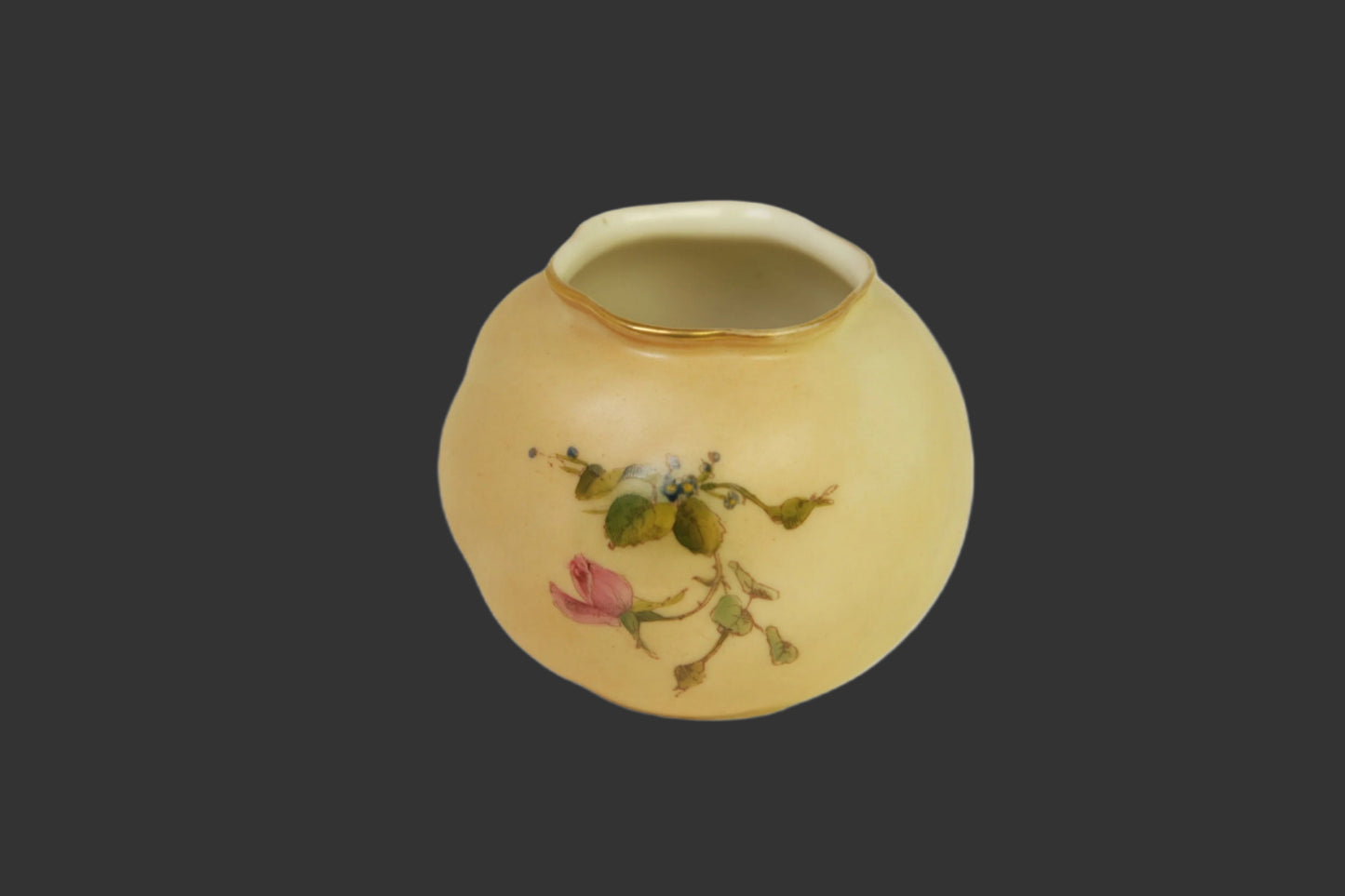 Royal Worcester 19thC. Blush Ivory Pot - 3" - 1905
