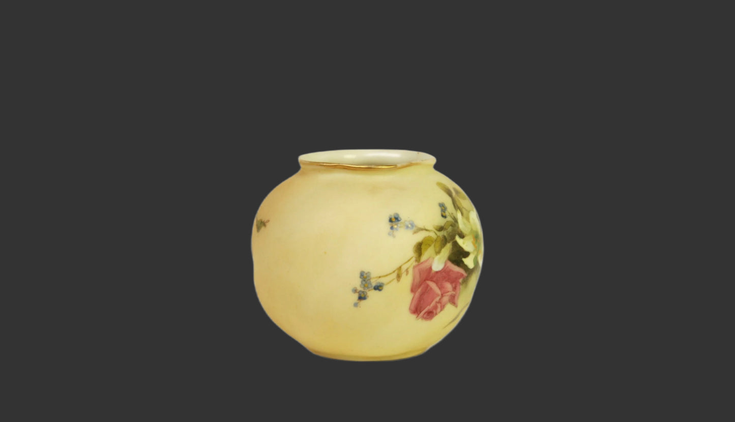 Royal Worcester 19thC. Blush Ivory Pot - 3" - 1905
