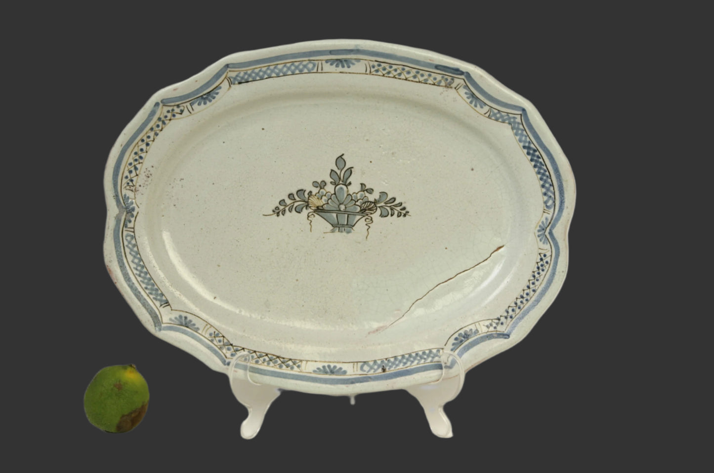 Early French Faience 19thC. Platter - Nevers - 14"