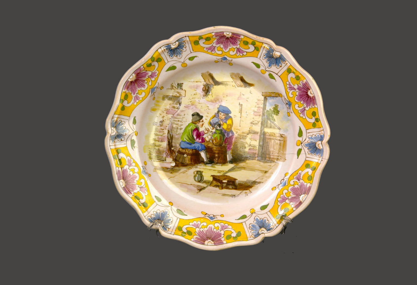 Lille Faience Country Kitchen Plate - France - 19thC. - 9"