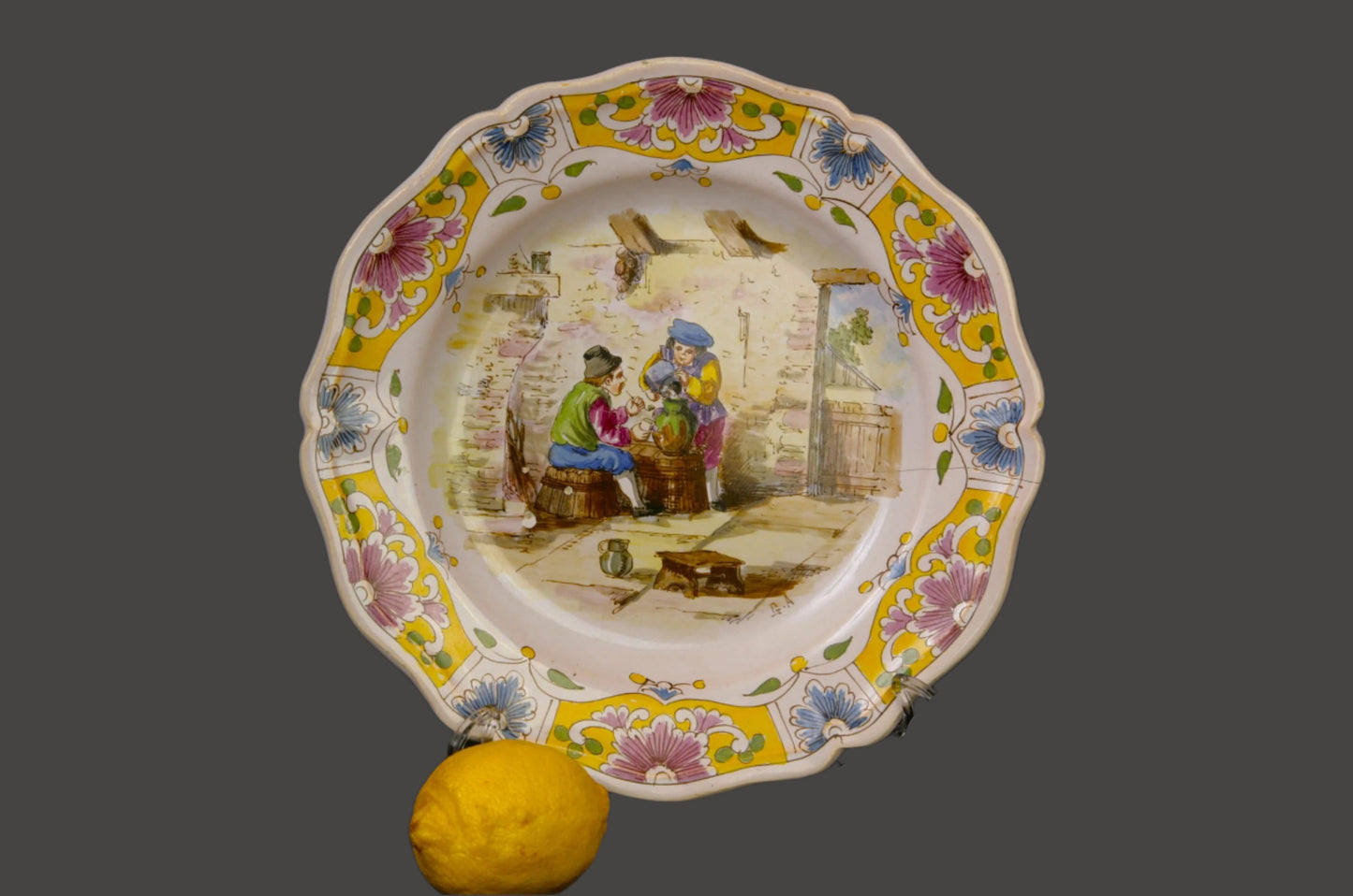 Lille Faience Country Kitchen Plate - France - 19thC. - 9"