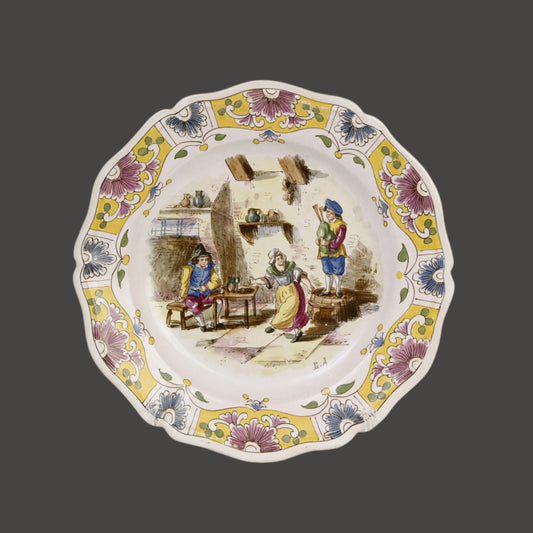 Lille 19thC. Tavern Plate - France - 9"