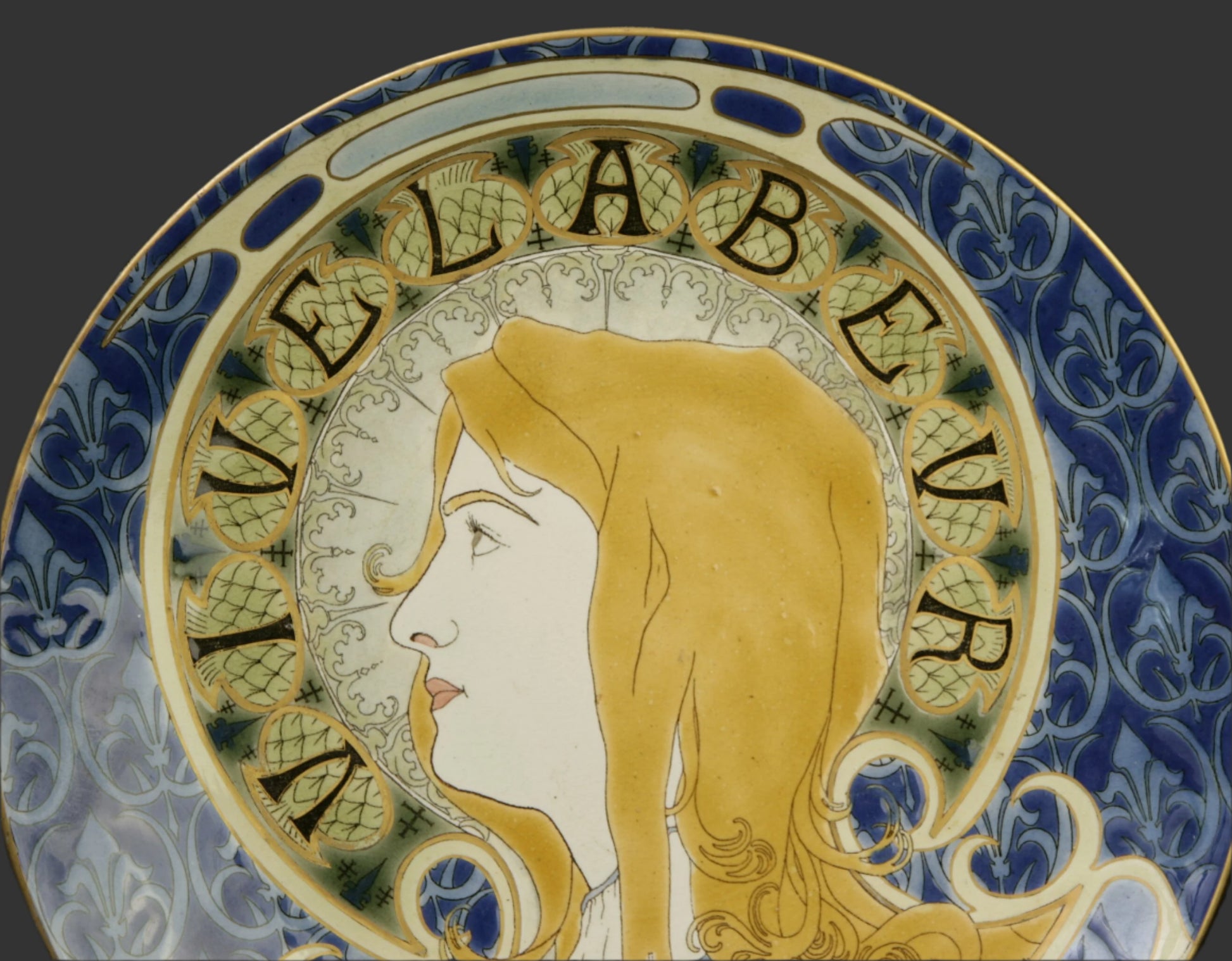 19thC, Joan of Arc Faience Plate - Keller et Guérin - c.1899- France