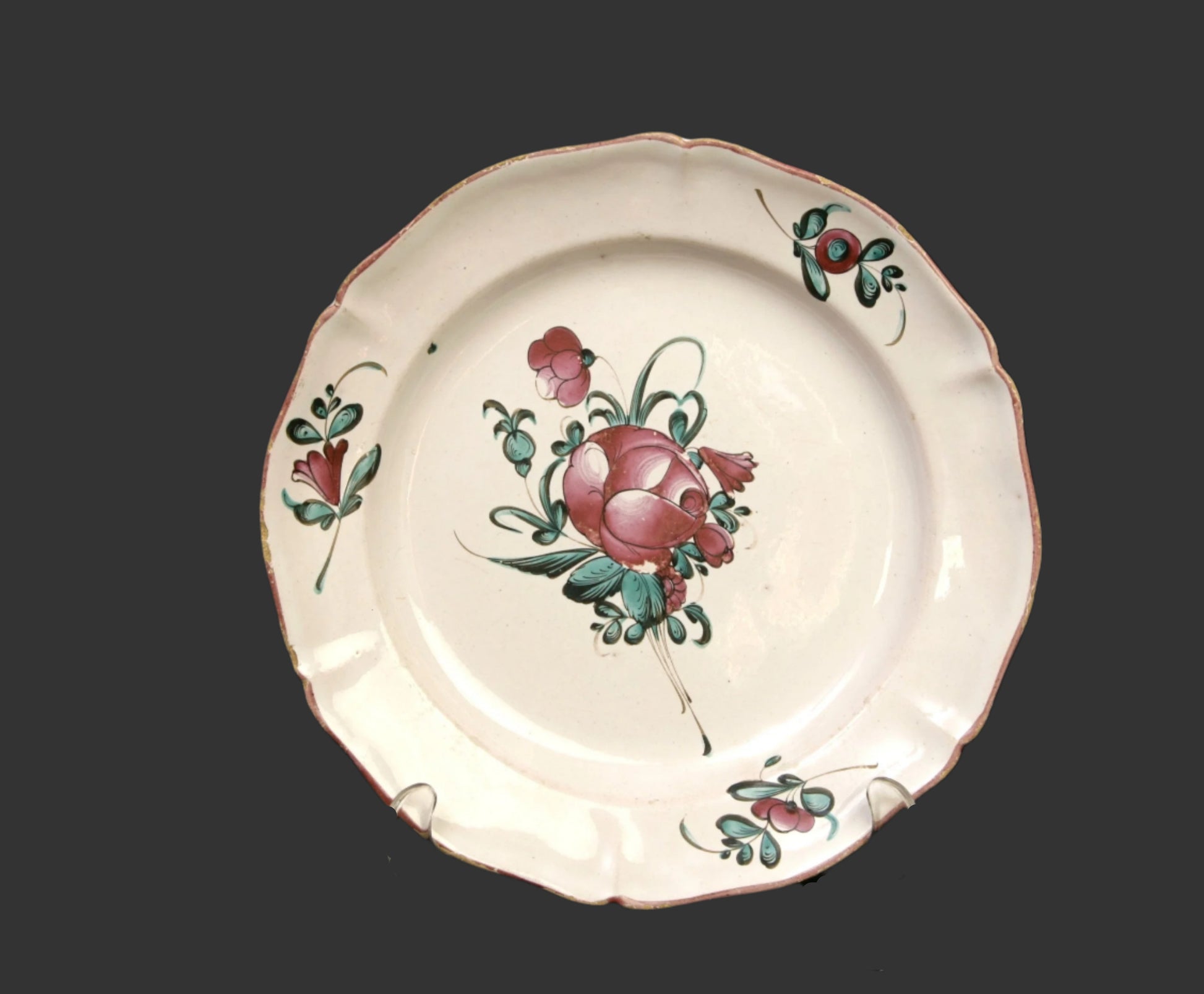 Early 19thC Lunéville Saint-Clément Faience Plate, France