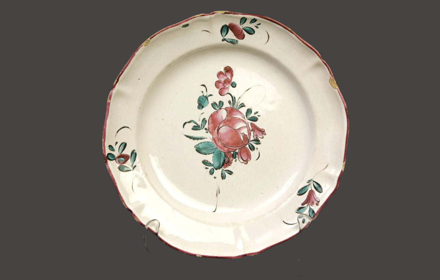 Lunéville Saint-Clément 19thC Faience Plate - c. 1830 - France