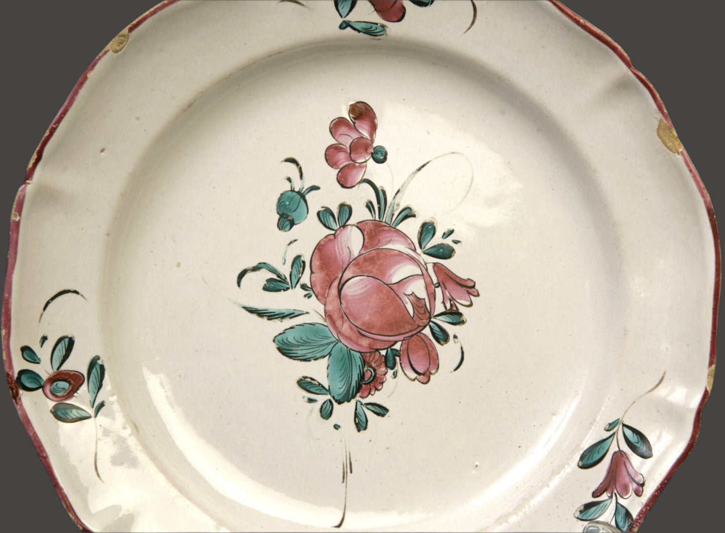 Lunéville Saint-Clément 19thC Faience Plate - c. 1830 - France