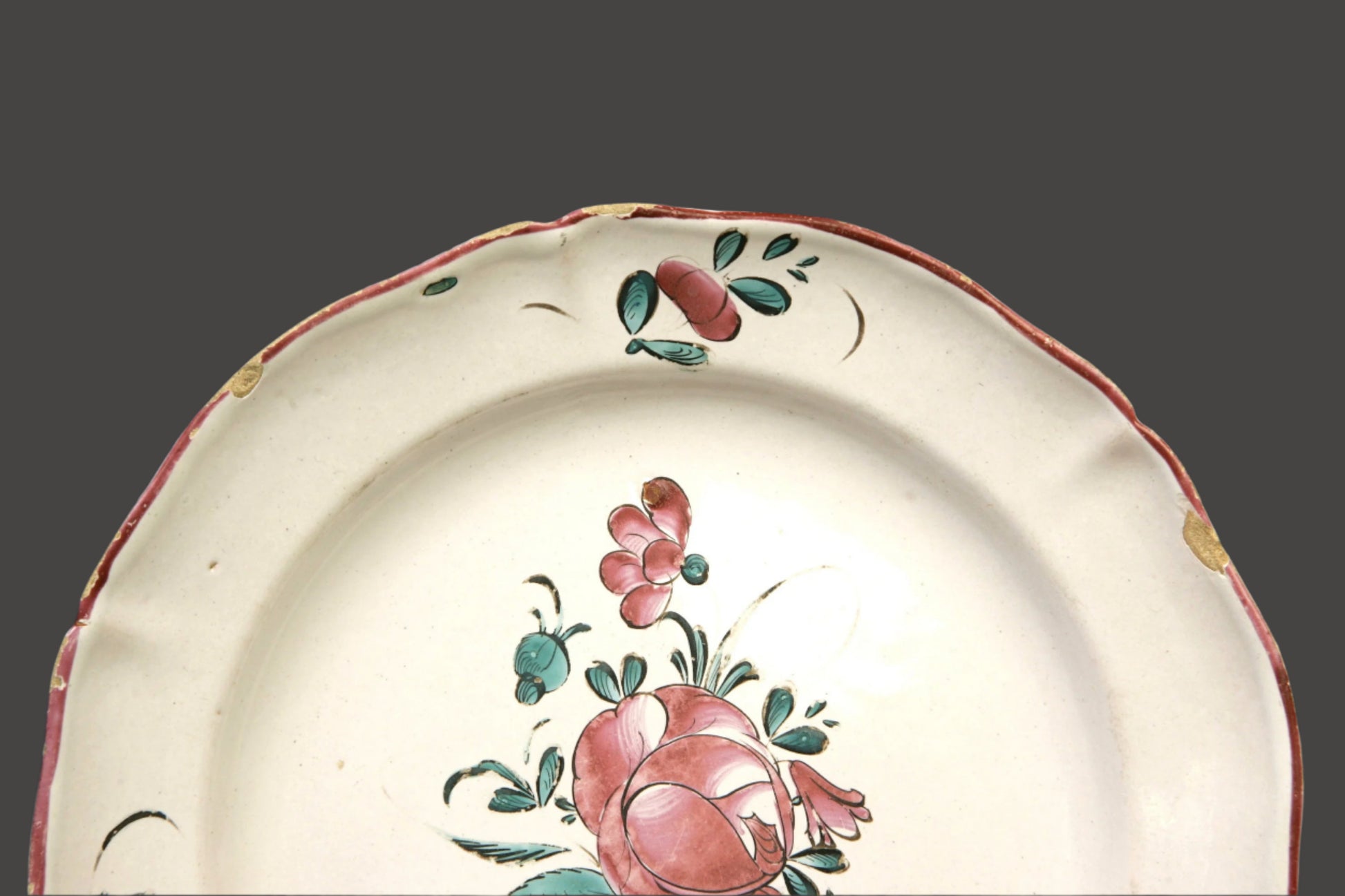 Lunéville Saint-Clément 19thC Faience Plate - c. 1830 - France