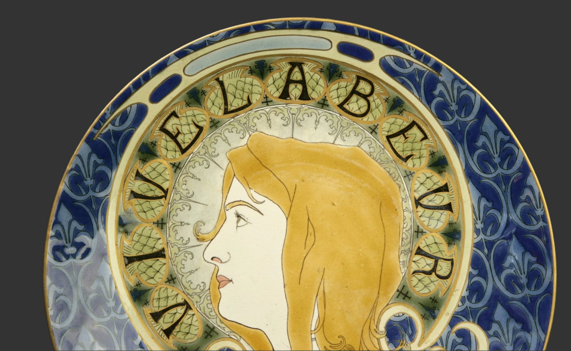 19thC, Joan of Arc Faience Plate - Keller et Guérin - c.1899- France