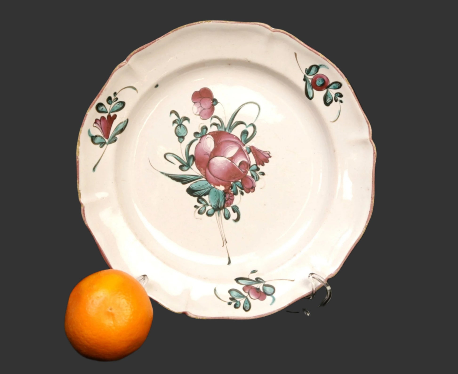 Early 19thC Lunéville Saint-Clément Faience Plate, France