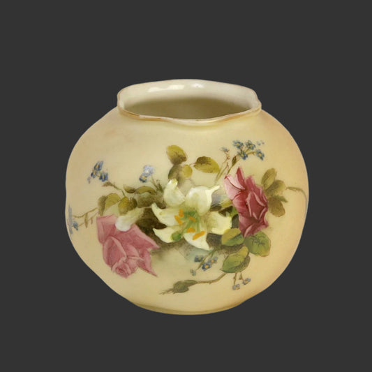 Royal Worcester 19thC. Blush Ivory Pot - 3" - 1905