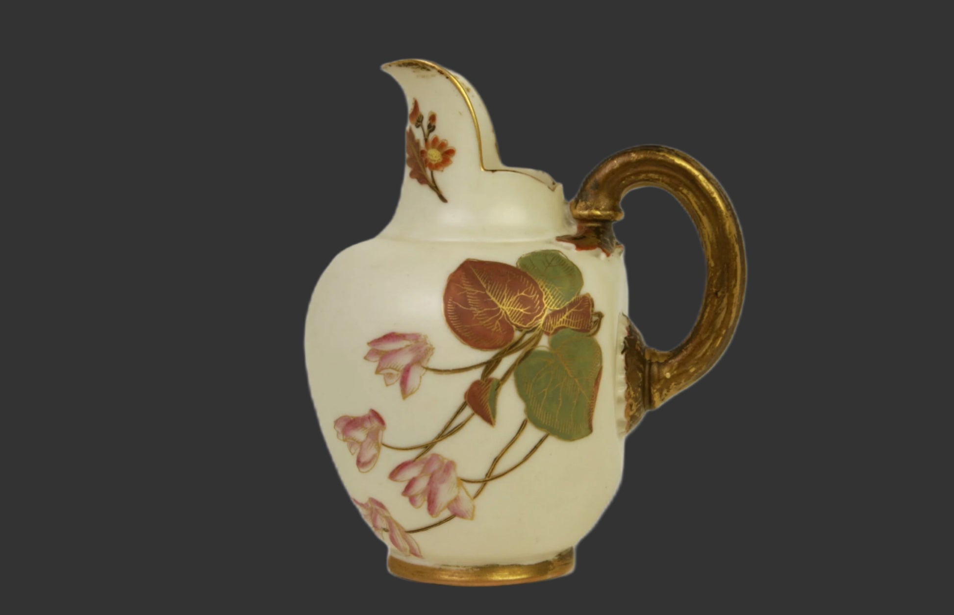 Royal Worcester 19thC. Blush Ivory Pitcher - 5" - 1886