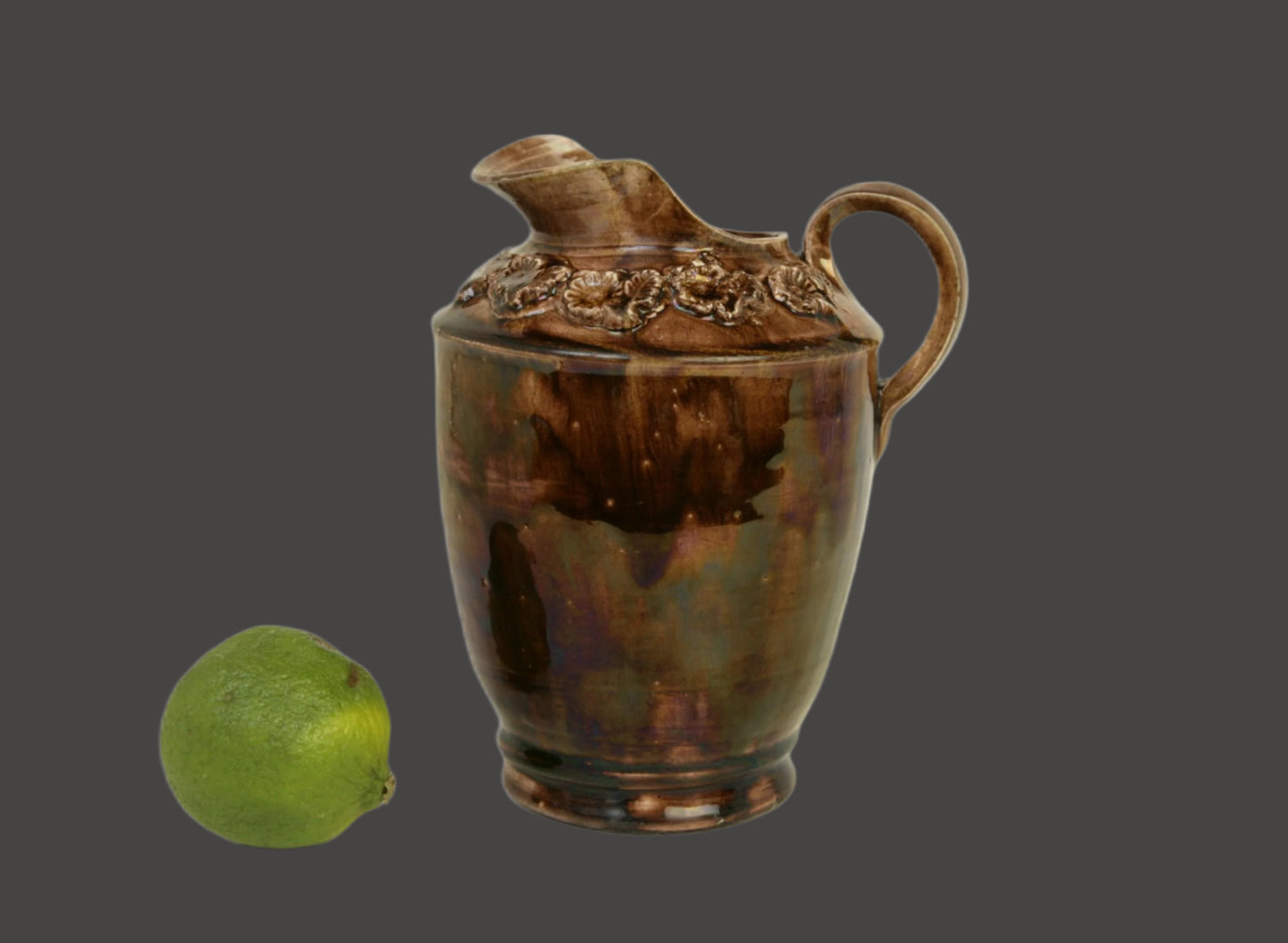 French Country Drip-Glaze Pitcher, Mid-1800's