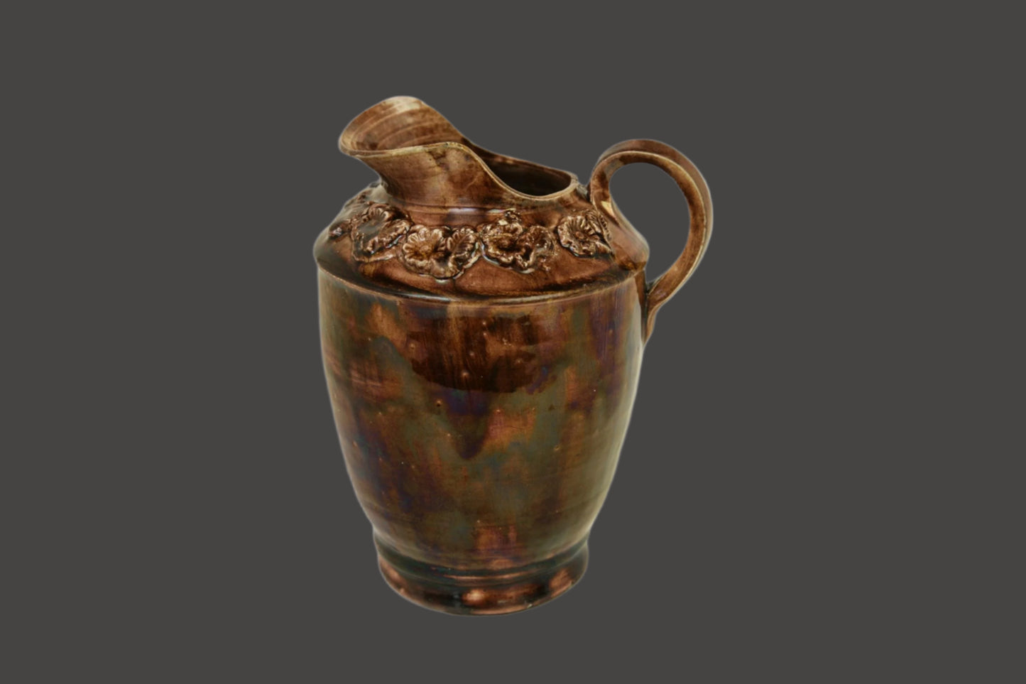 French Country Drip-Glaze Pitcher, Mid-1800's