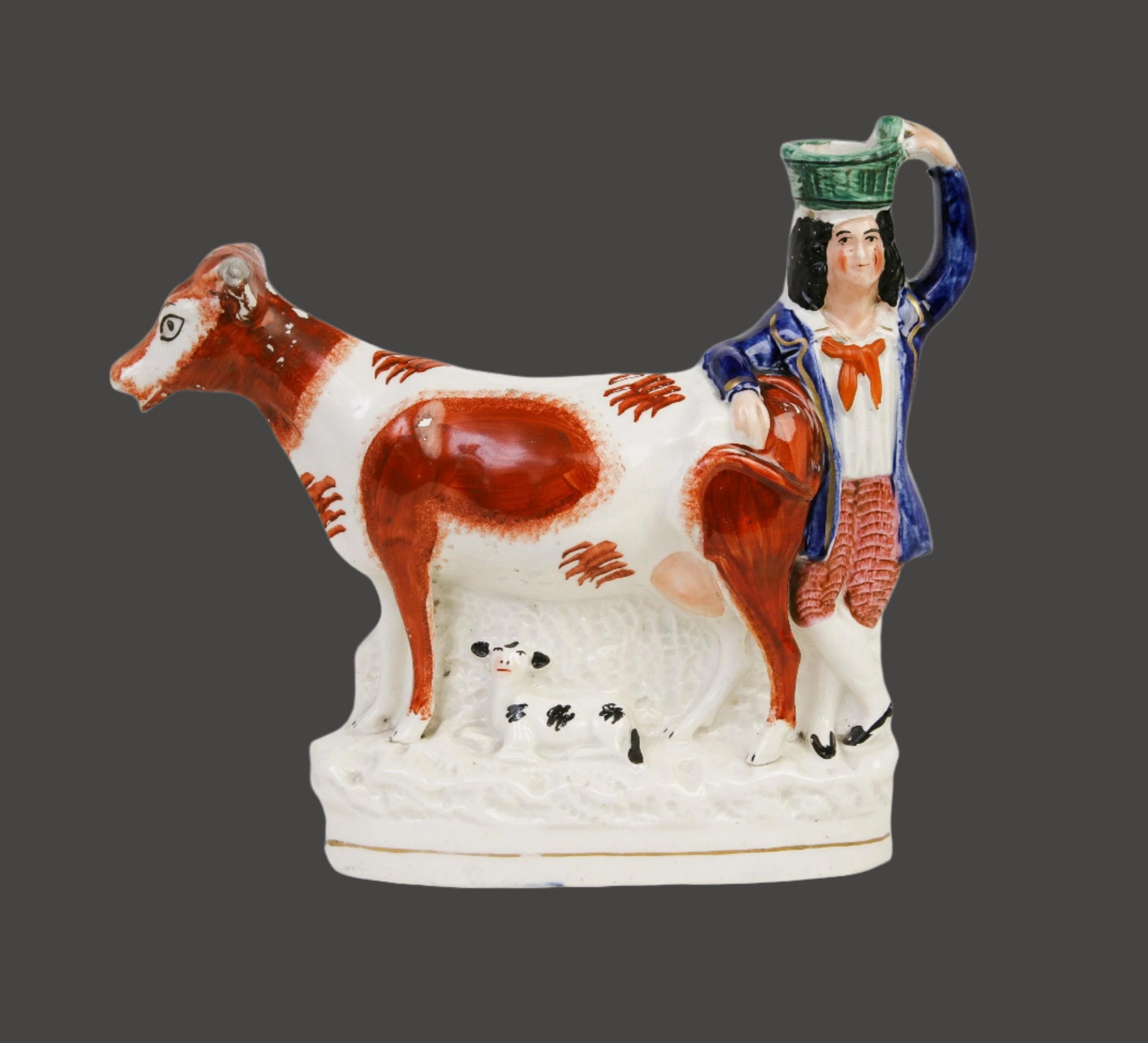 Antique English Cow Creamer - 1840-1850