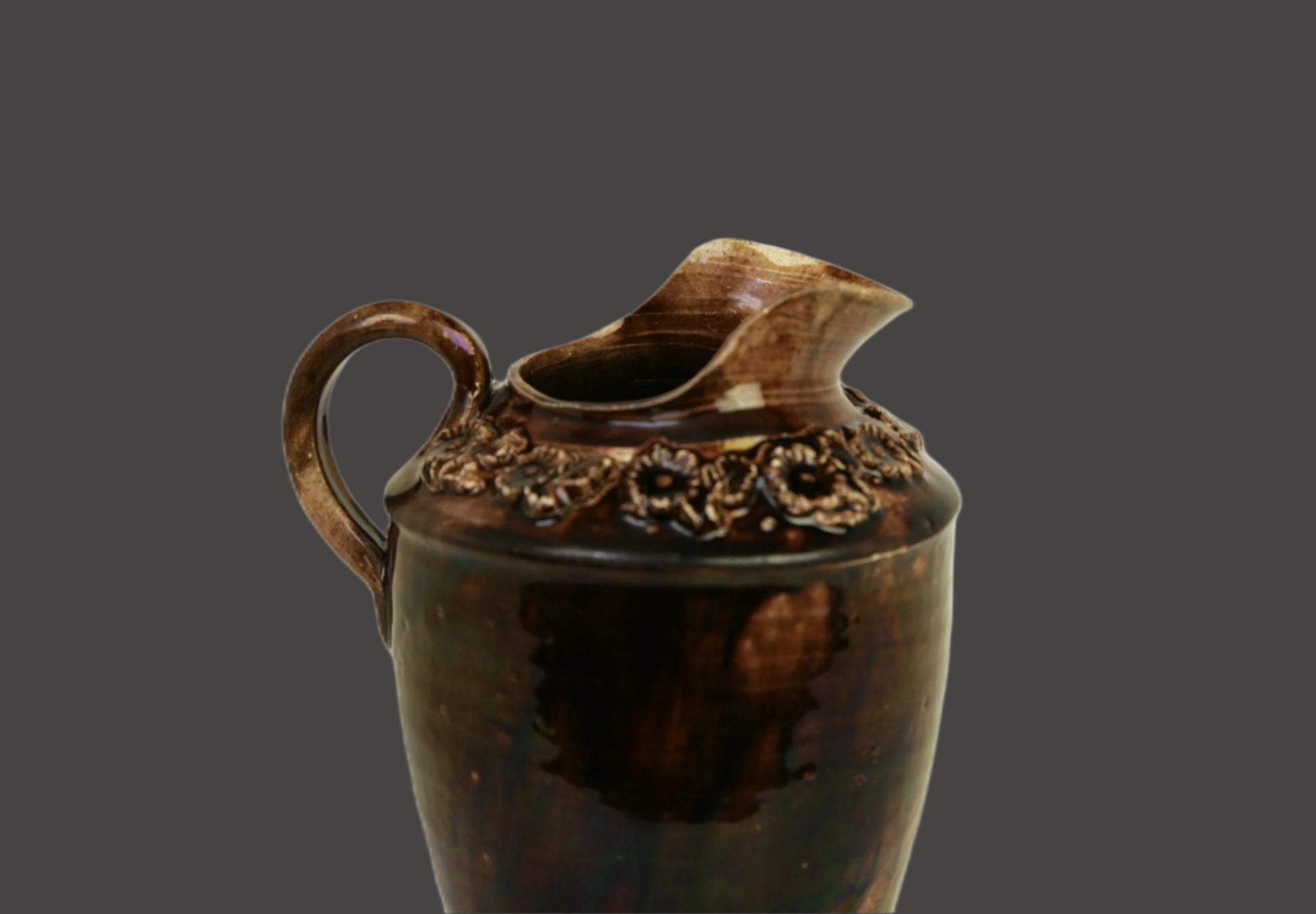 French Country Drip-Glaze Pitcher, Mid-1800's