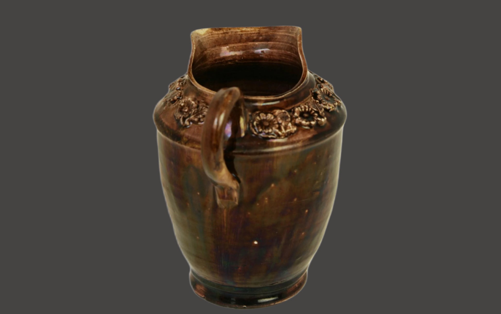 French Country Drip-Glaze Pitcher, Mid-1800's