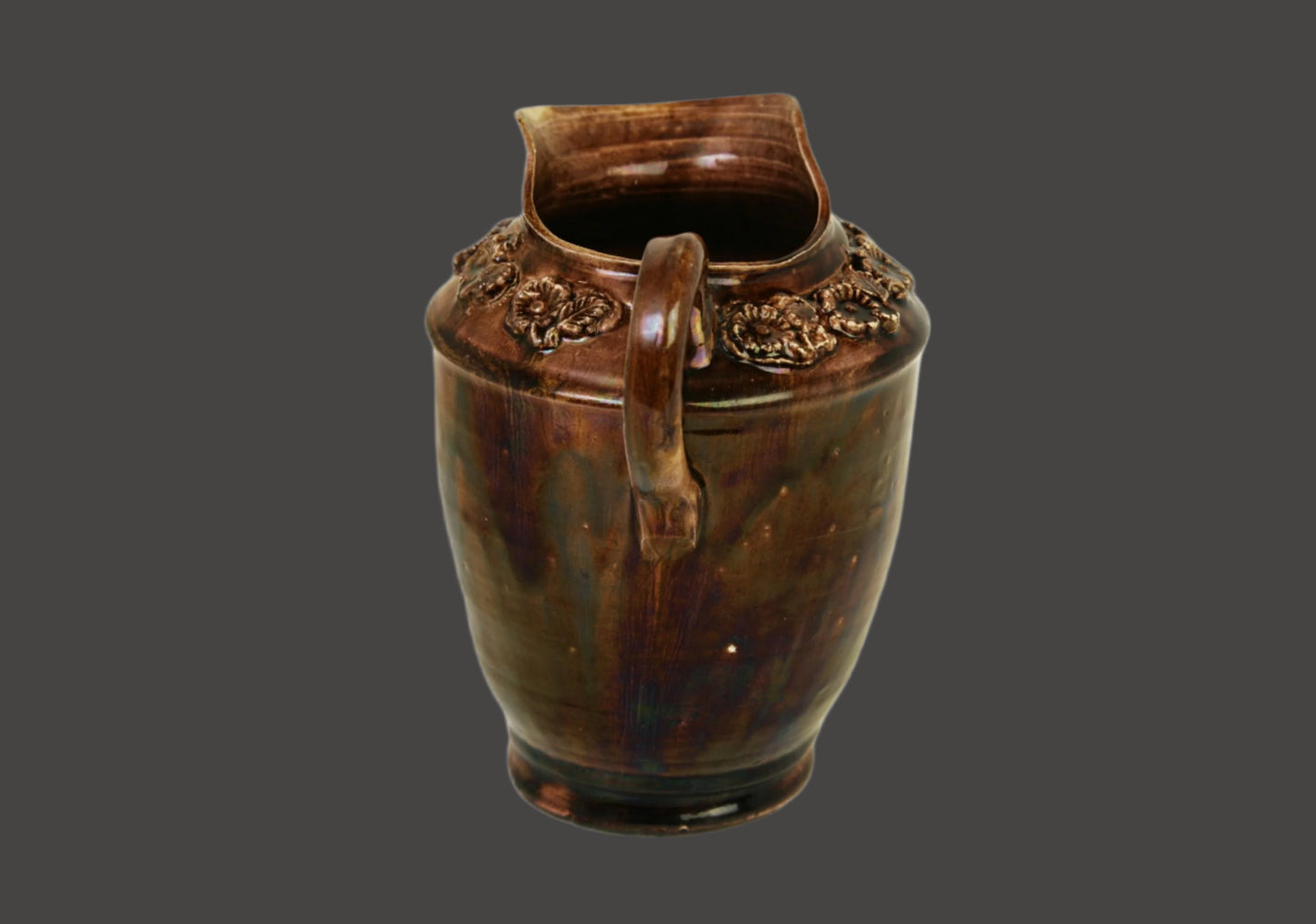 French Country Drip-Glaze Pitcher, Mid-1800's