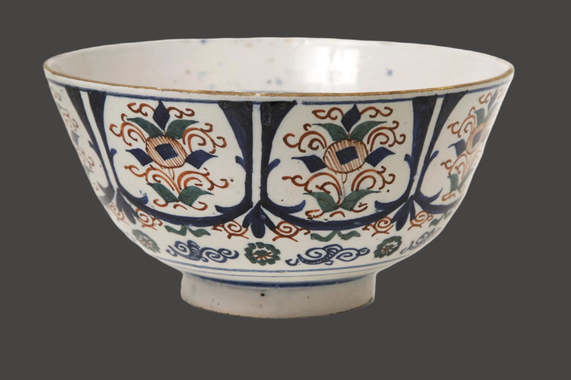 18thc. English Delft Punch Bowl - c.1740 - 10" -