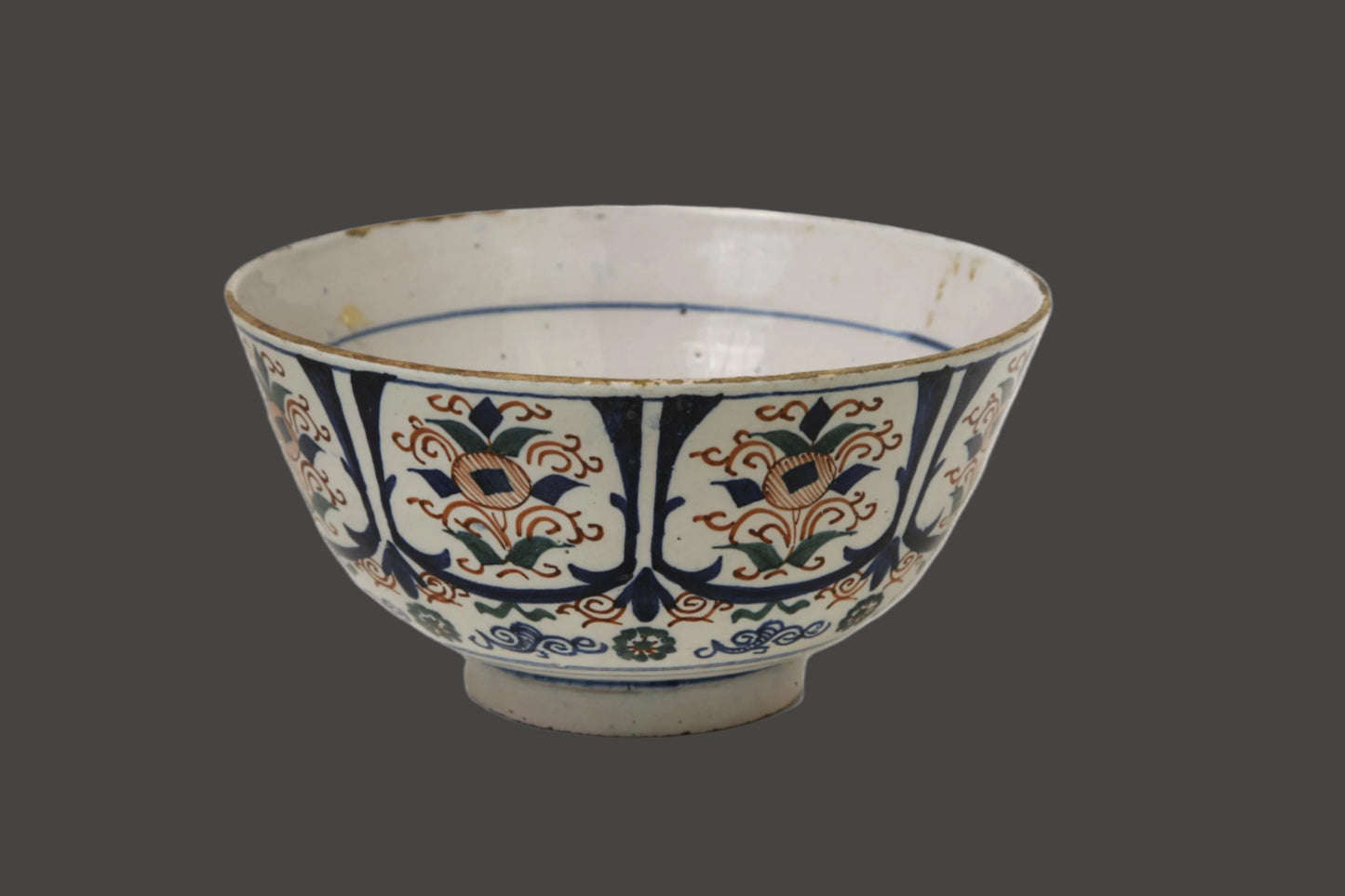 18thc. English Delft Punch Bowl - c.1740 - 10" -